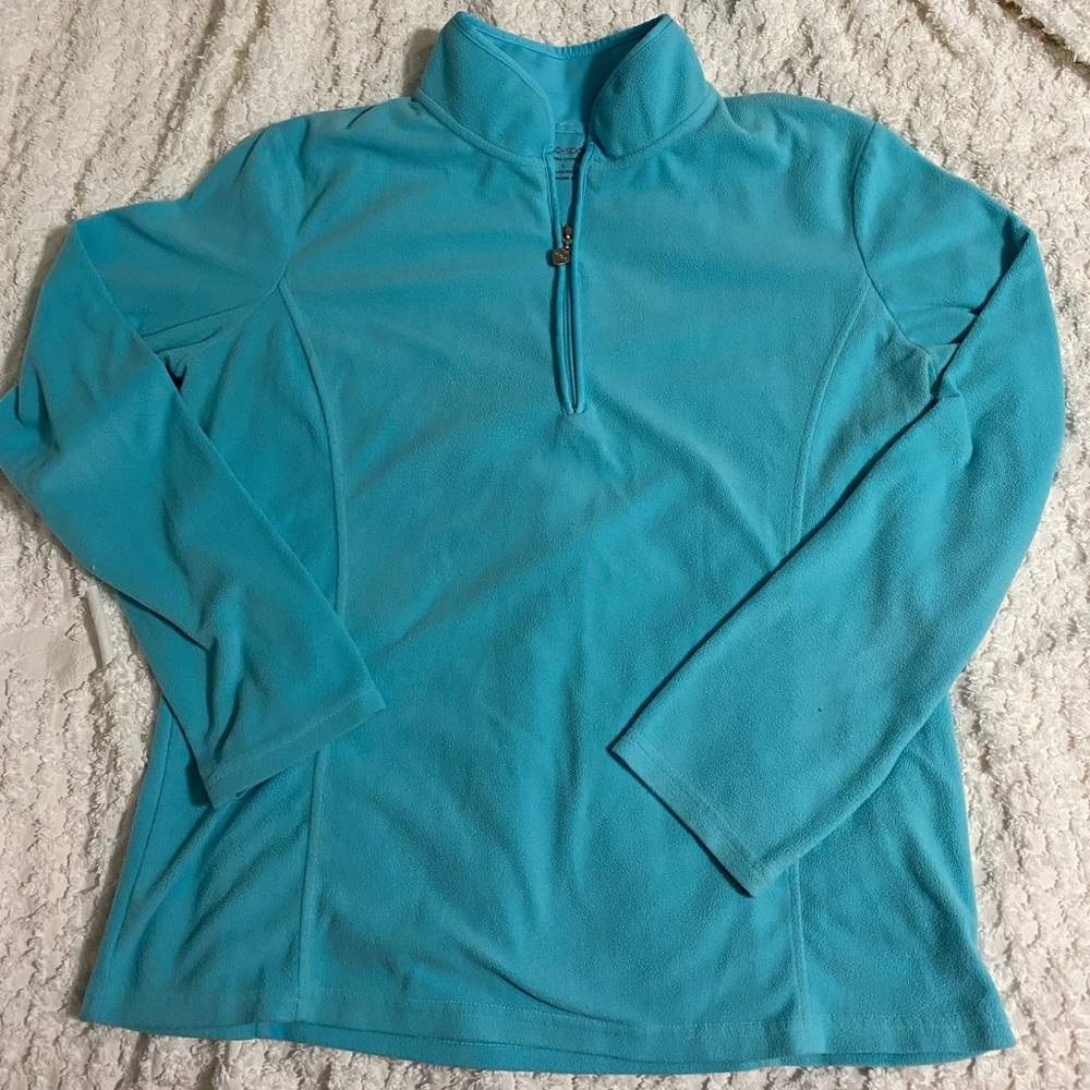 NY&C Mint / Aqua Fleece 1/2 1/4 Zip Pullover